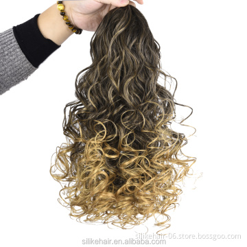 Drawstring Ponytail 18" Puff  Afro Kinky Curly  Synthetic Clip In Extensions  Water Wave  Drawstring Ponytail Hair Extensions